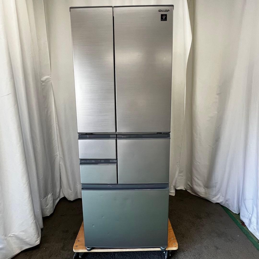 133⭕️冷蔵庫　大型　シャープ　500ℓ 両開き　シルバー　安い　中古　設置無料
