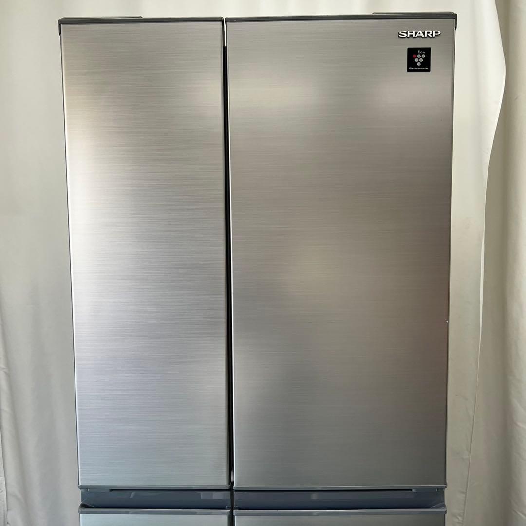 133⭕️冷蔵庫　大型　シャープ　500ℓ 両開き　シルバー　安い　中古　設置無料