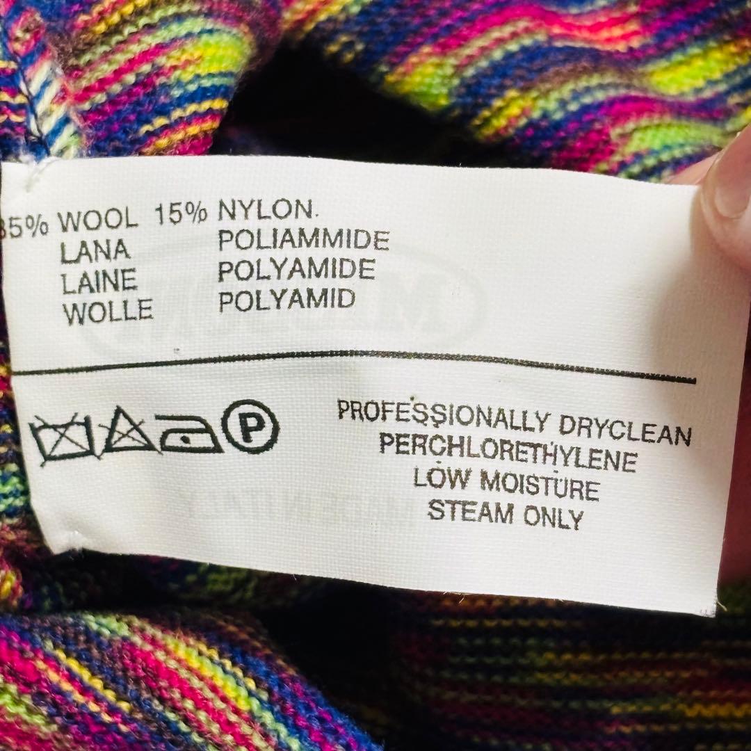 【未使用品】MISSONI ミッソーニ 長袖 ポロシャツ マルチカラー ニット