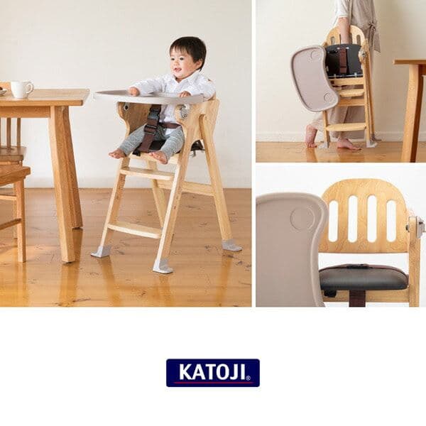 KATOJI　 Easy-sit 木製ベビーハイチェア ホワイトウォッシュ
