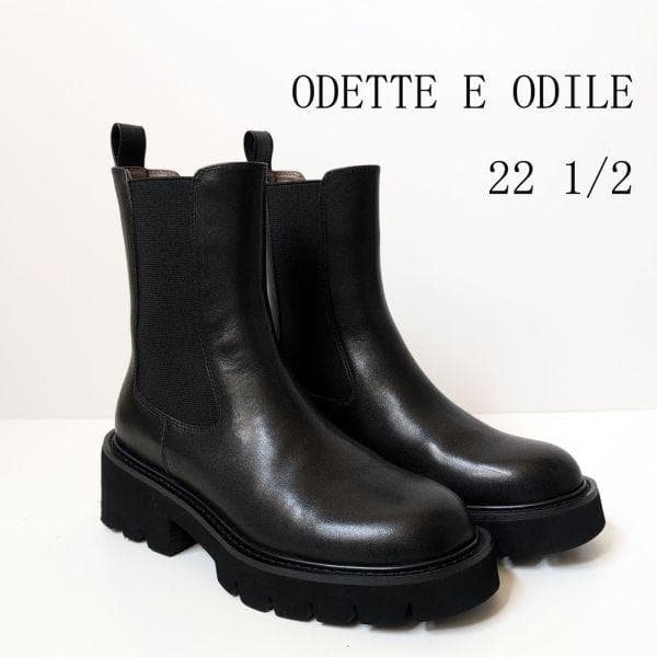 オデット エ オディール ODETTE E ODILE 黒 チェルシーブーツ