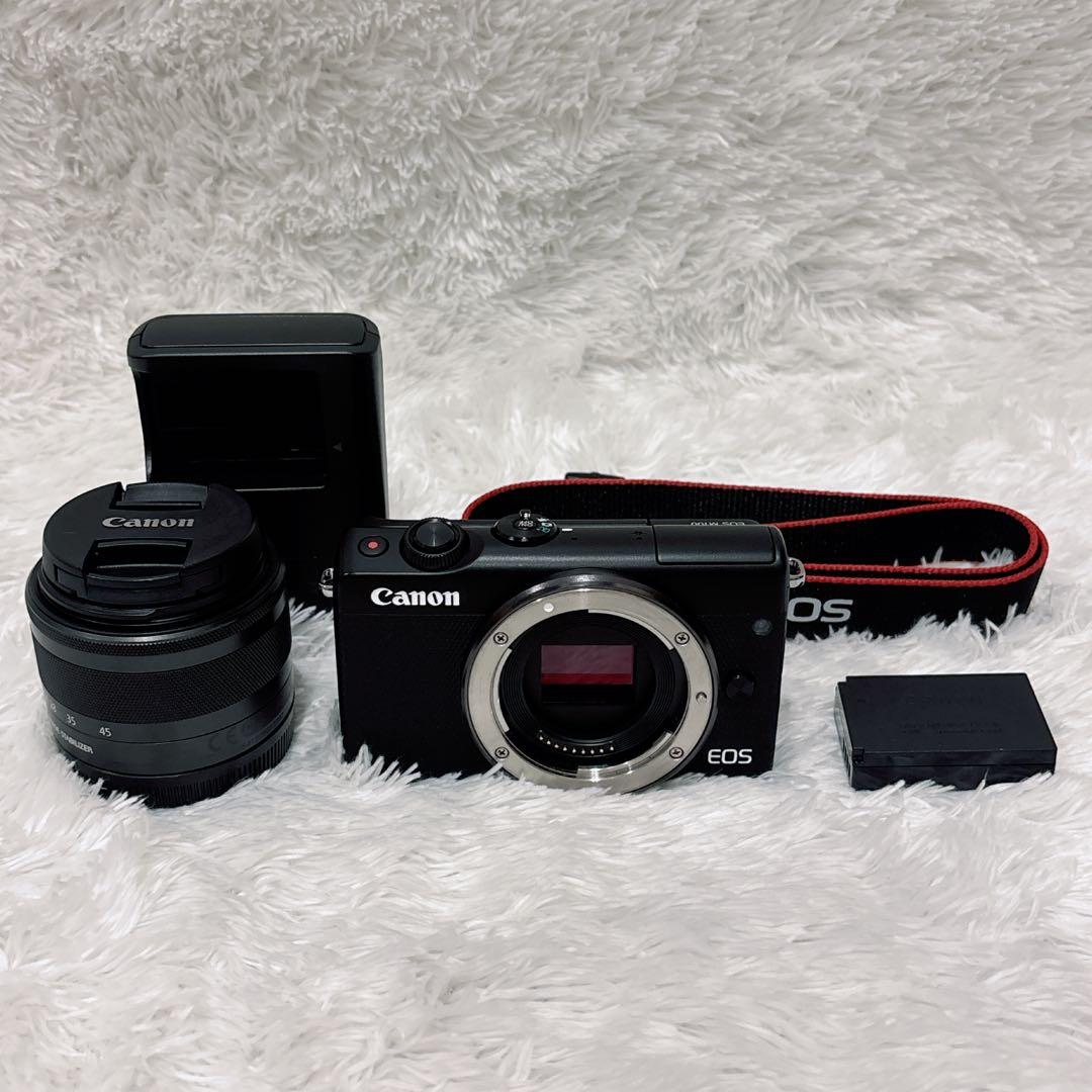 【美品】Canon EOS M100 ブラック　15-45mmレンズ付き
