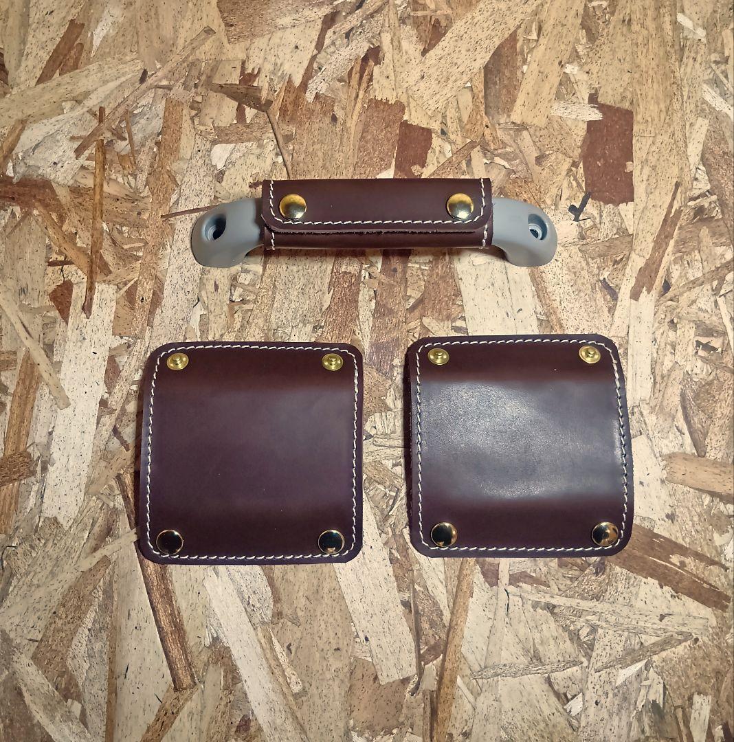 荒ぶる日本海・ハスラー、エブリイバンカバー2種セット、ブラウン、ステッチ白