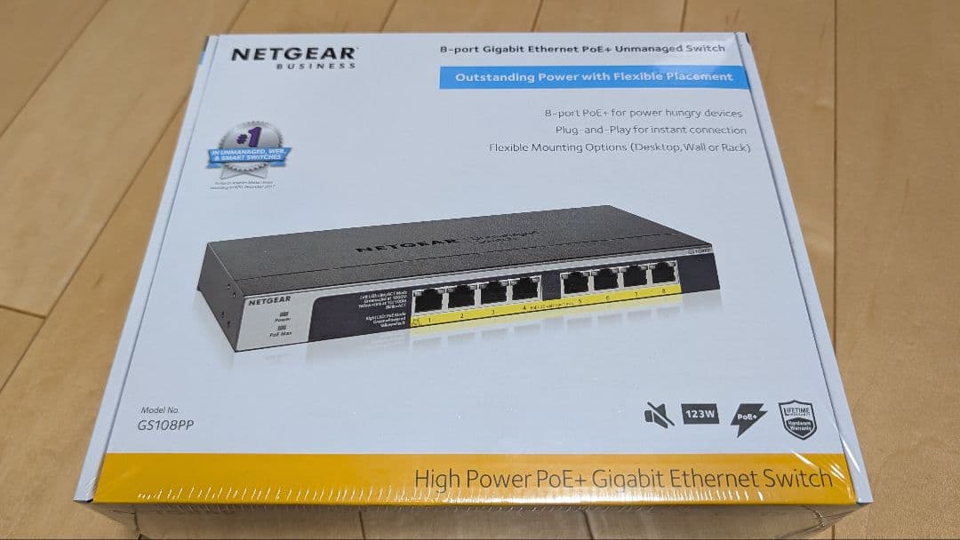 【新品未開封】NETGEAR GS108PP-100AJS