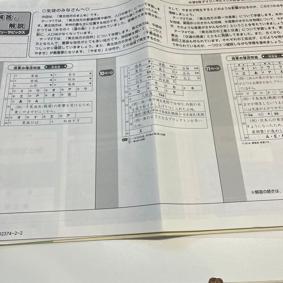 5年　ディリーサピックス　SAPIX 小5 社会　テキスト　2023年