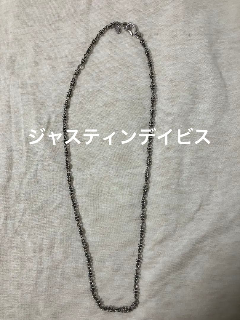 ジャスティンデイビス　シルバー フラワーモチーフ ネックレス