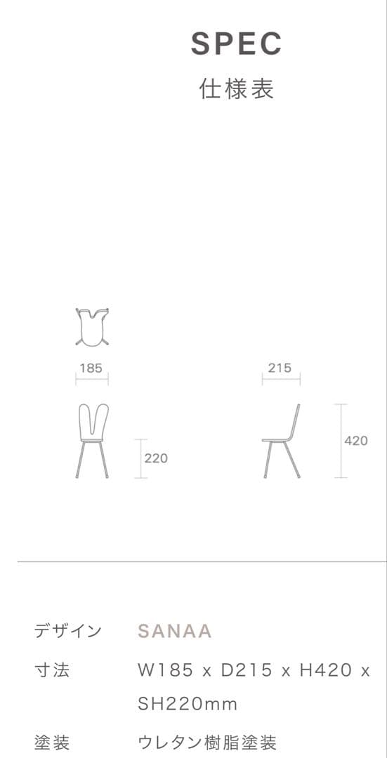 ネクストマルニ　SANNAチェア(ラビットチェア)ミニミニ