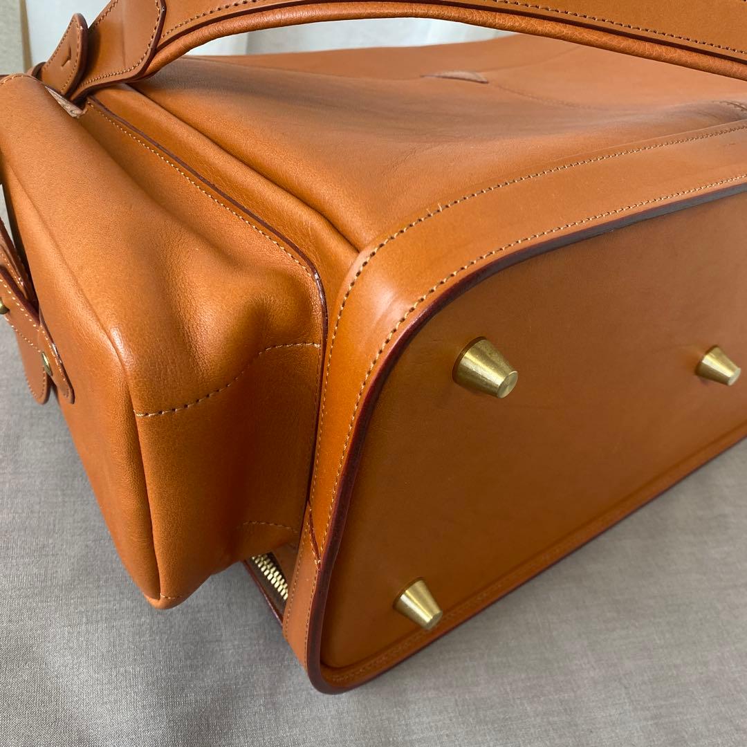 いたがき ボストンバッグ M507S カーフ キャメル 南京錠