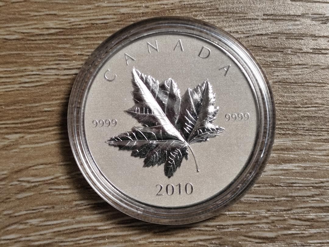 2010 カナダ メイプルリーフ 銀貨 5ドル 純銀 初代ピエフォー 限定発行