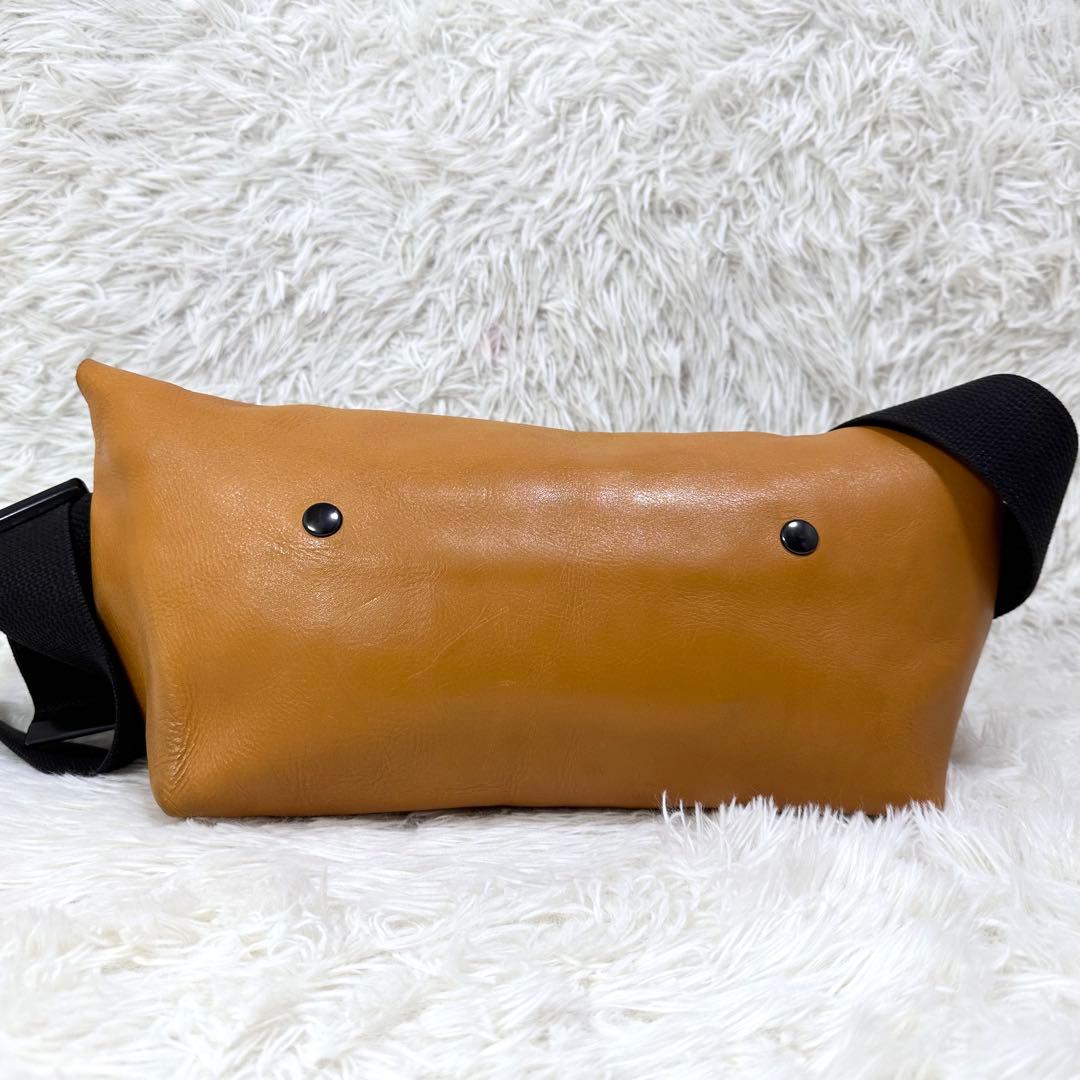 【希少色✨】ユニアンドコー ショルダーバック メッセンジャー イエロー レザー