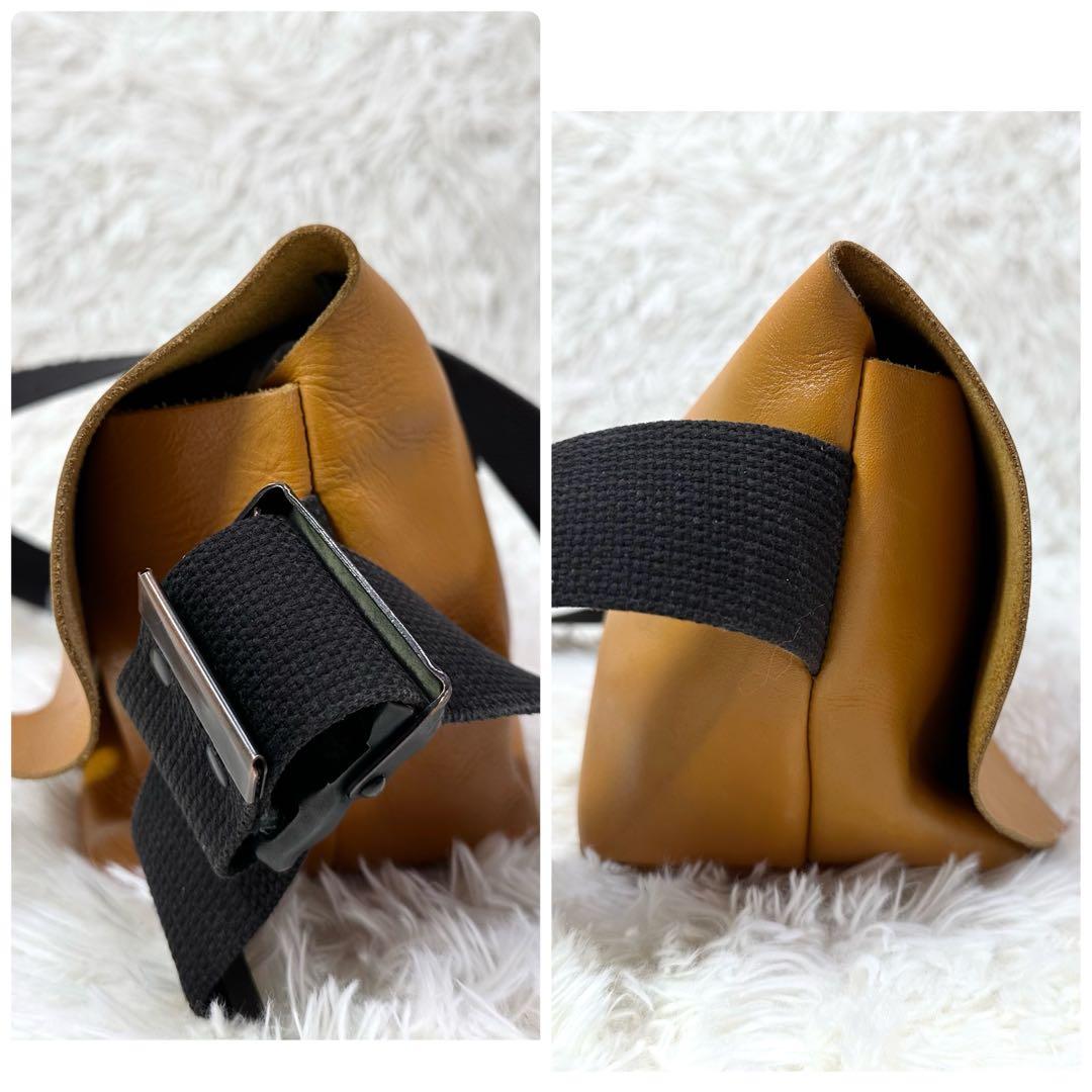 【希少色✨】ユニアンドコー ショルダーバック メッセンジャー イエロー レザー