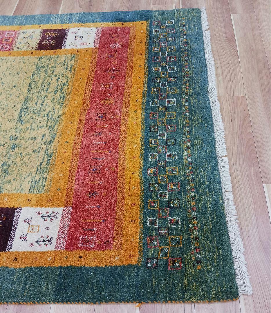 Y2874 ペルシャ絨毯 ギャッペ SHIRZA シラーズ産 ウール100％