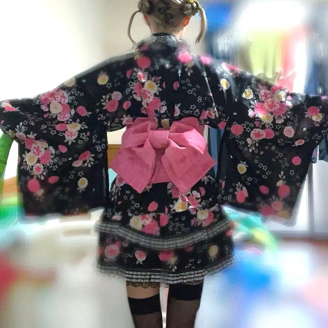 浴衣ドレス 地雷系 ウエストゴム