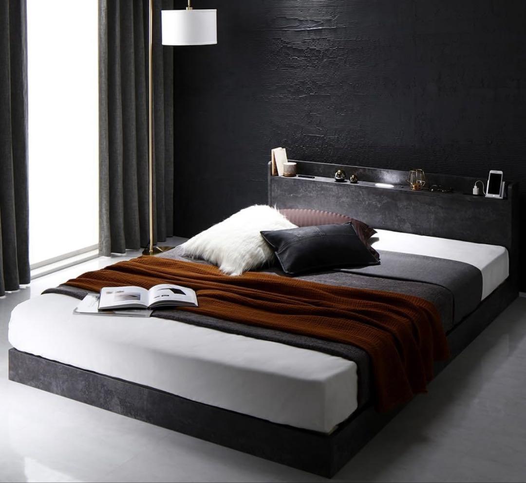 【未使用、開封済】RASIK ベッド セミシングル フレームのみ ストーングレー