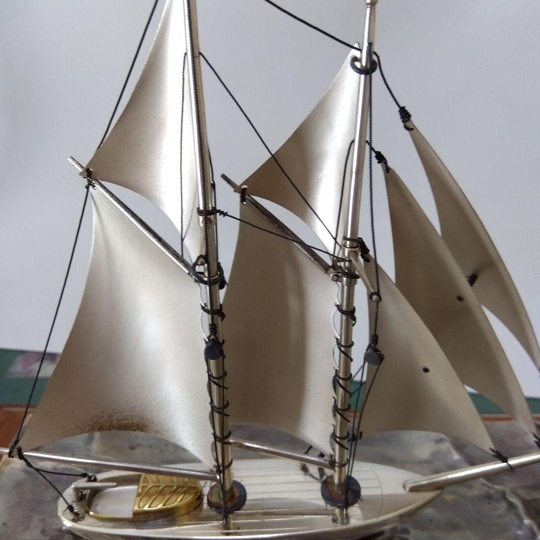 暫くの間値下げ!!シルバー製　ヨット　置物
