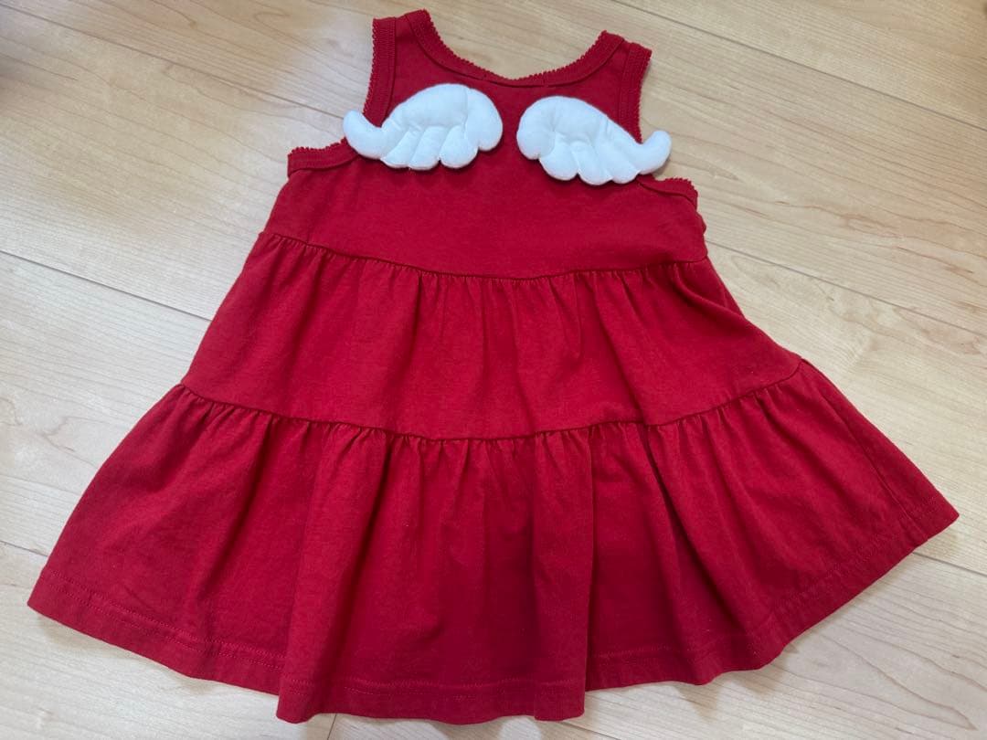 HYSTERIC MINI レッド ワンピース S (80-90cm)