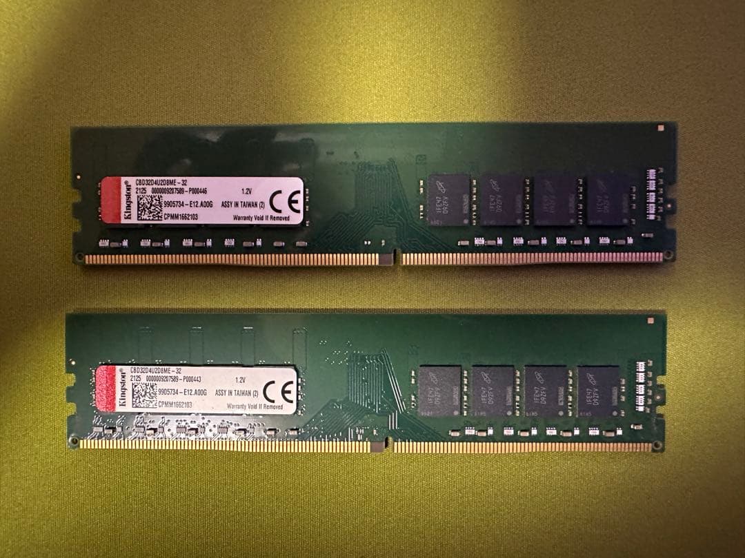 kingston ddr4-3200 32gb × 2枚 64gbセット