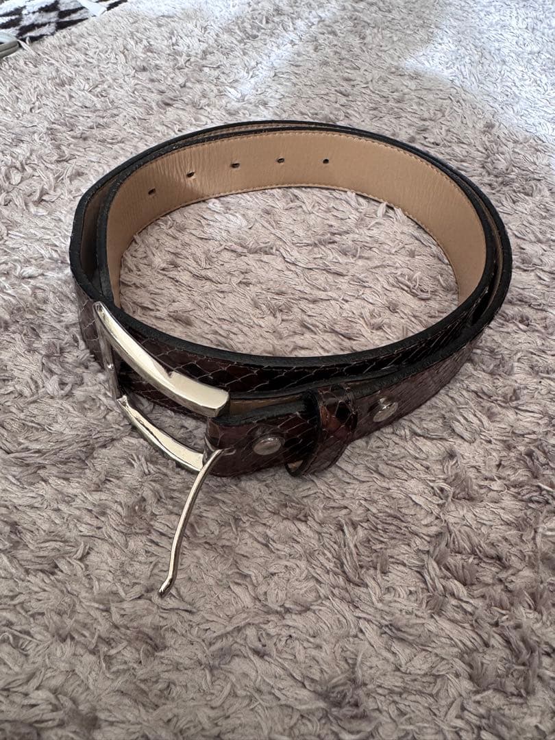 WACKO MARIAワコマリア パイソンレザーベルト 34