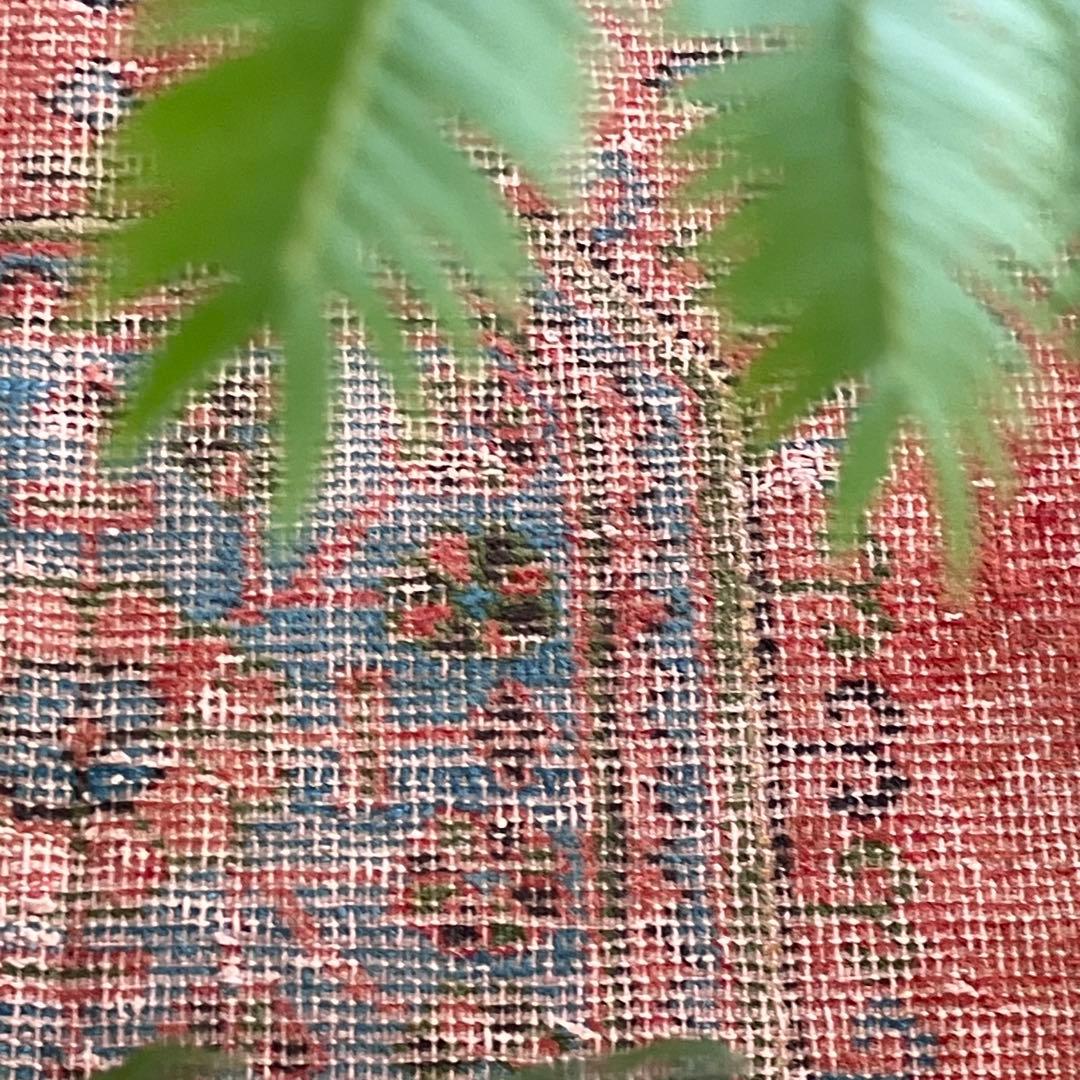 シャビーオレンジ78×190/ 3Box ブルーグリーン　トルコヴィンテージラグ