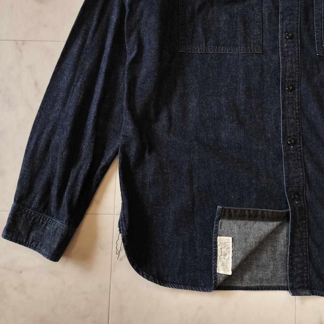 RRL デニムワークシャツ XL インディゴ ヴィンテージ加工 ダブルアールエル