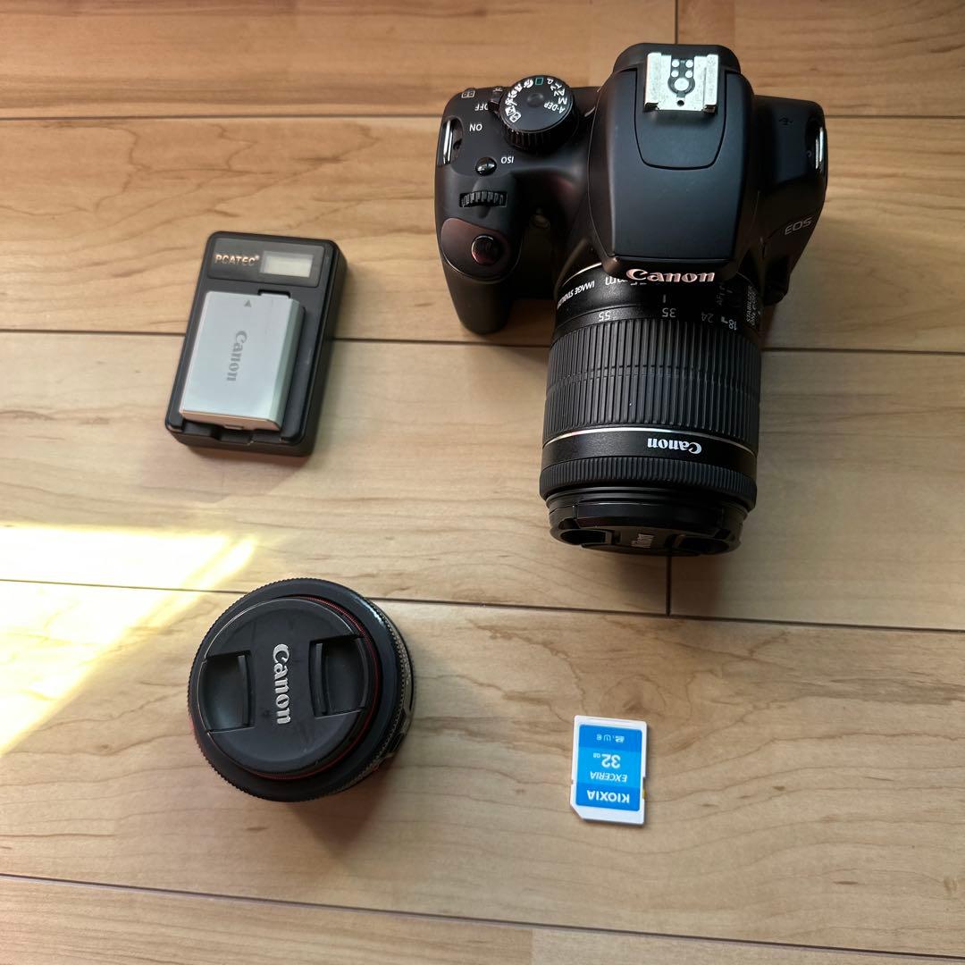 キャノン　kissf レンズセット　一眼カメラ
