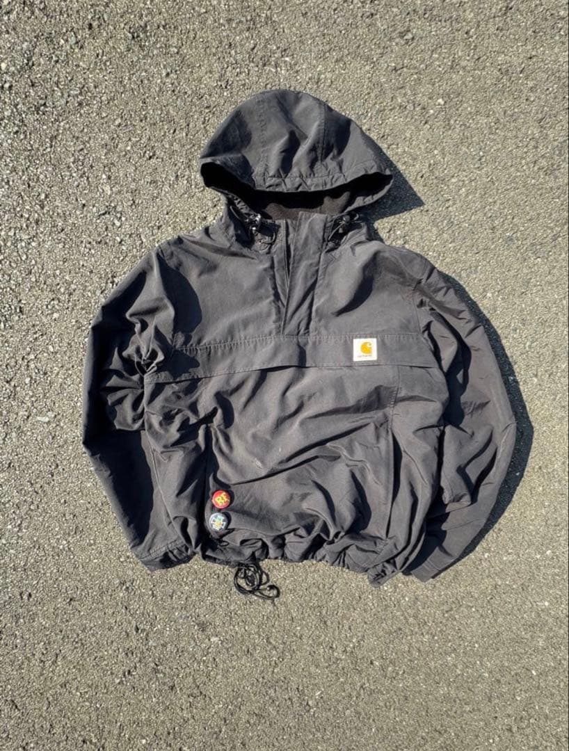 【希少】00s ブラック　Carhartt アノラックパーカー　値下げ可
