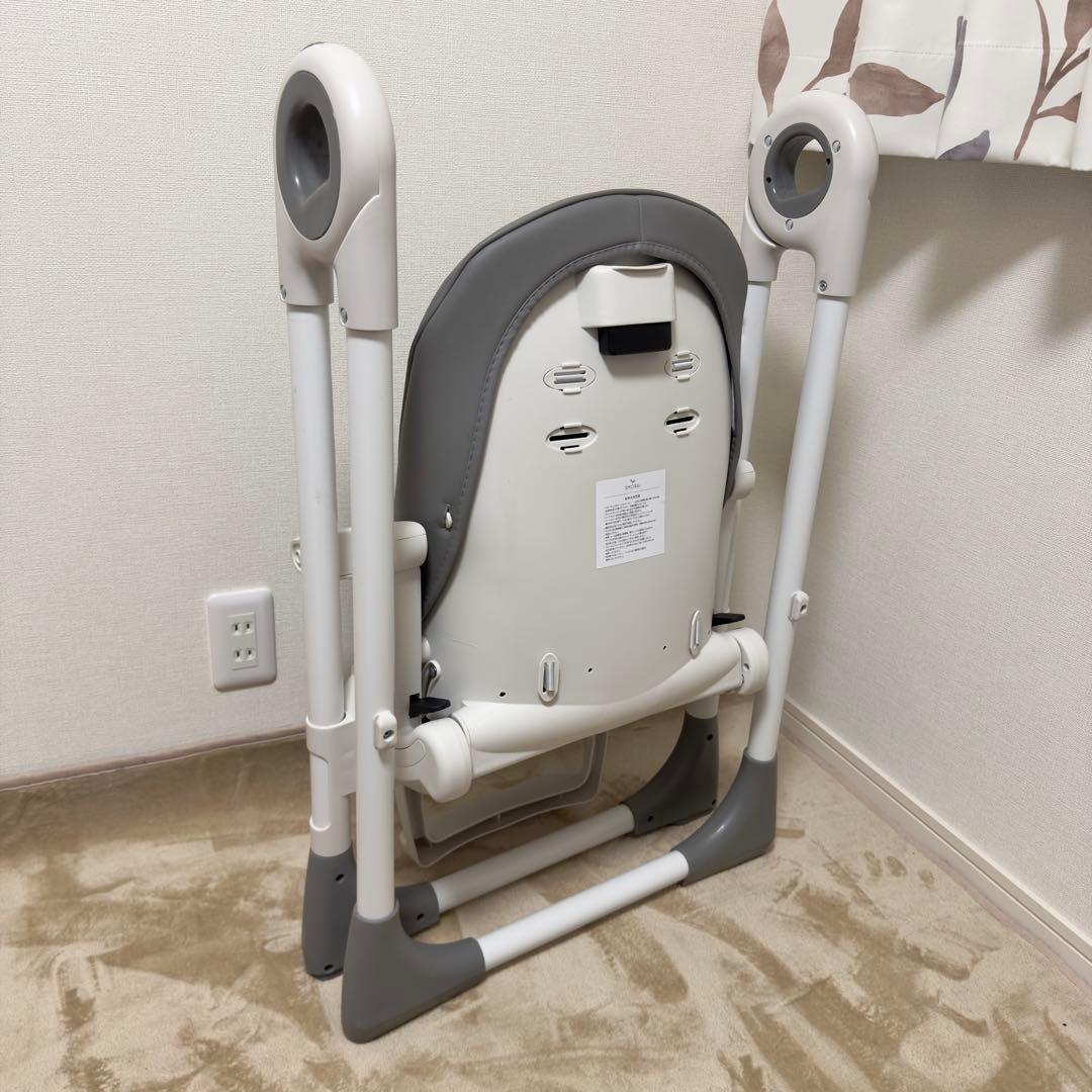 SMORbi ハイ&ローのびのびマルチチェア　折りたたみ グレー