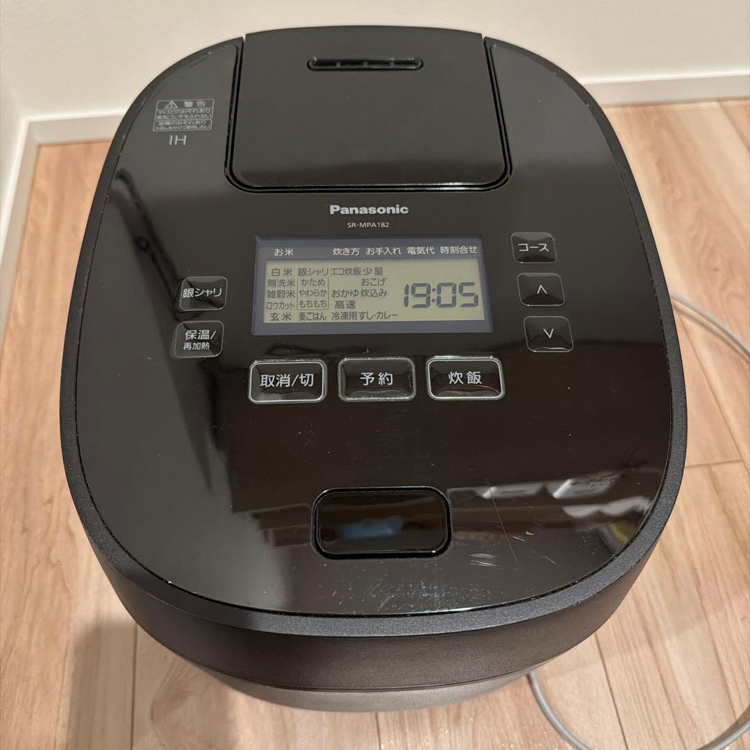1升炊きSR-MPA182 Panasonic パナソニック可変圧力IH炊飯器