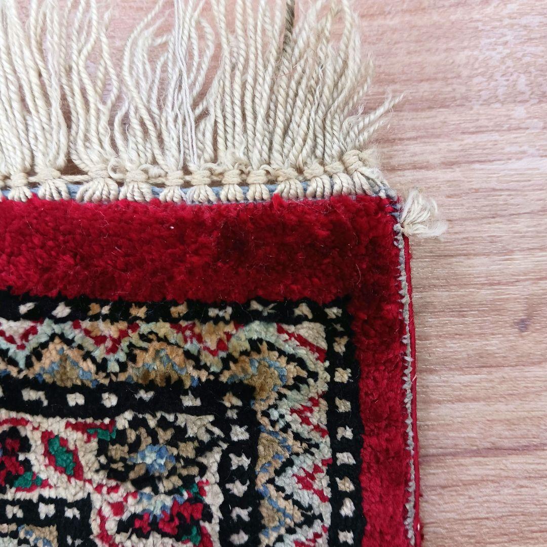 Y3076 ペルシャ絨毯 クム産 シルク100% 手織80万ノット