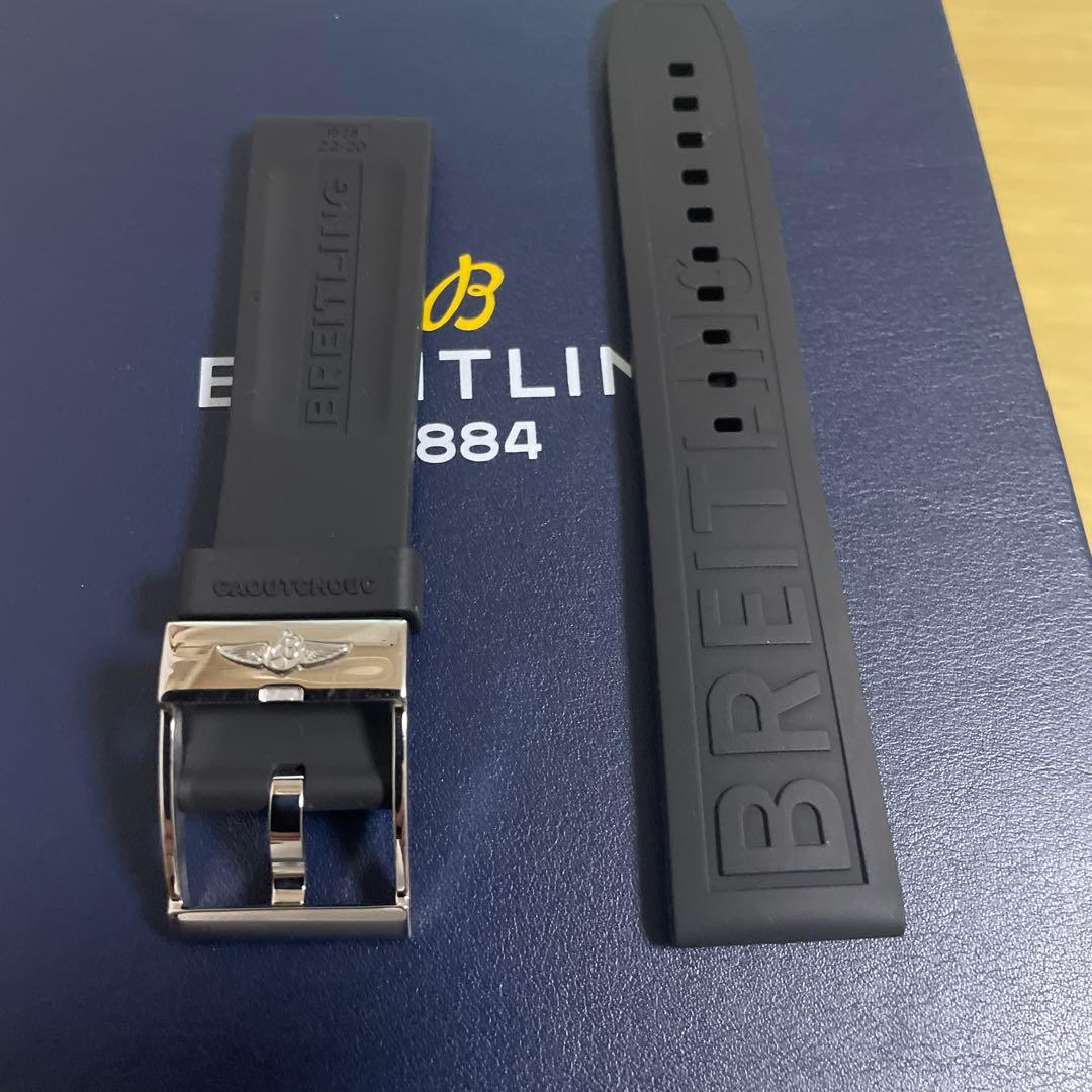 BREITLING ブラック ラバーベルト　サイズ22