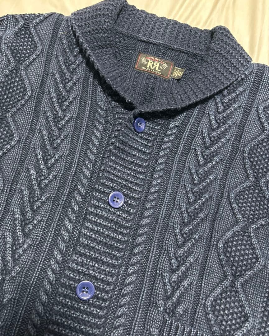 黒*明様 RRL インディゴ ニット XL ダブルアールエル