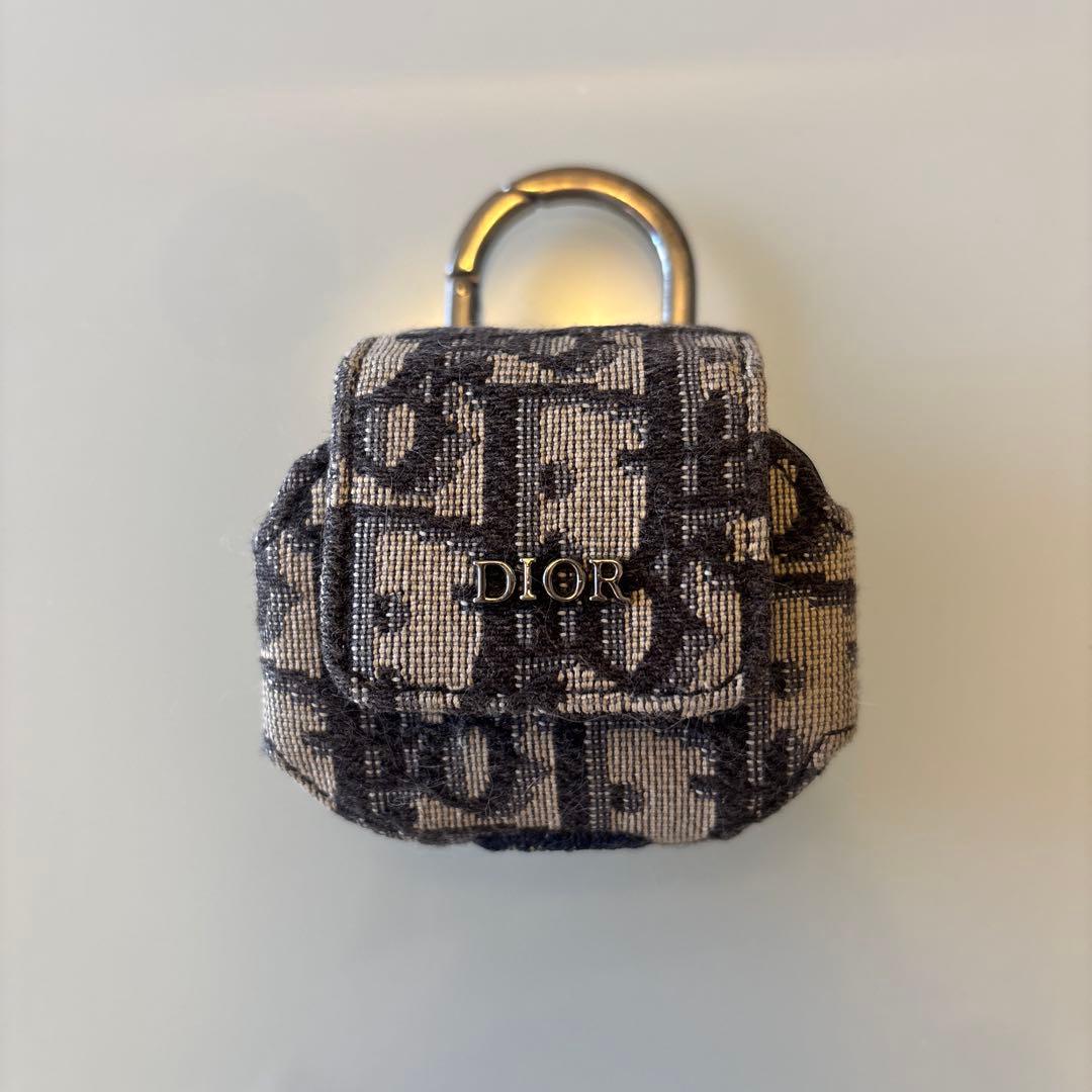 クリスチャンディオール　AirPods Proケース　トロッター　紺色系　金具