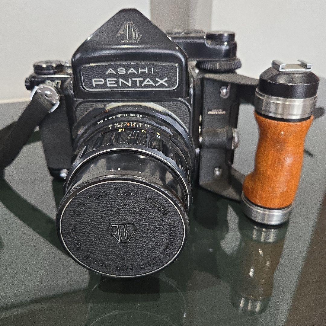 Pentax 6×7 TTL 105mm F2.4 ウッドグリップ付き