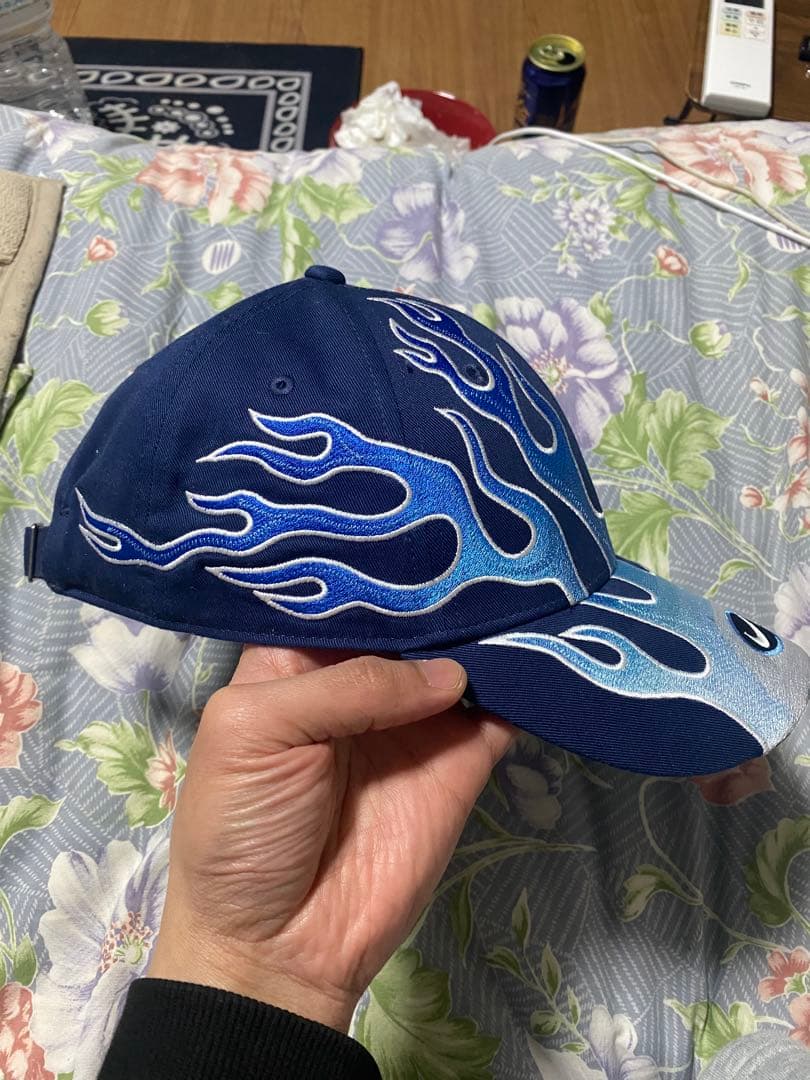 卸*し様 Nike 炎刺繍 ネイビーキャップ