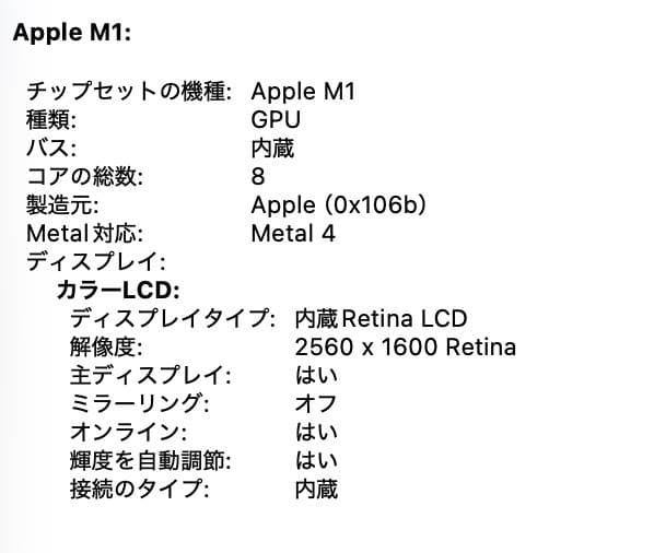 超美品 MacBookAir 2020 Apple M1 16G SSD512G