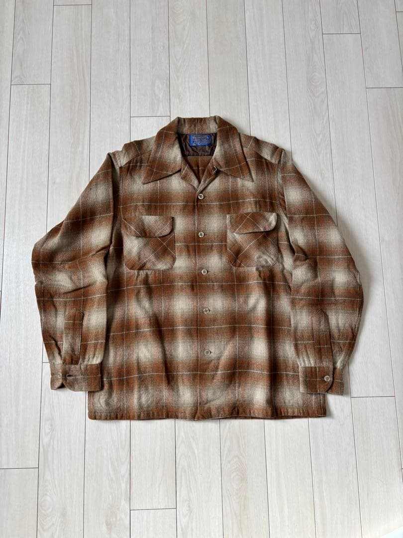 米*様 ペンドルトン　ボードシャツ　オンブレ　シャドーチェック　ブラウン　M 7