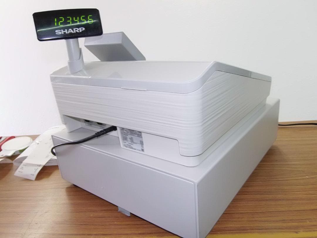 325すぐ使える設定無料XE-A407W　20部門シャープインボイスレジスター