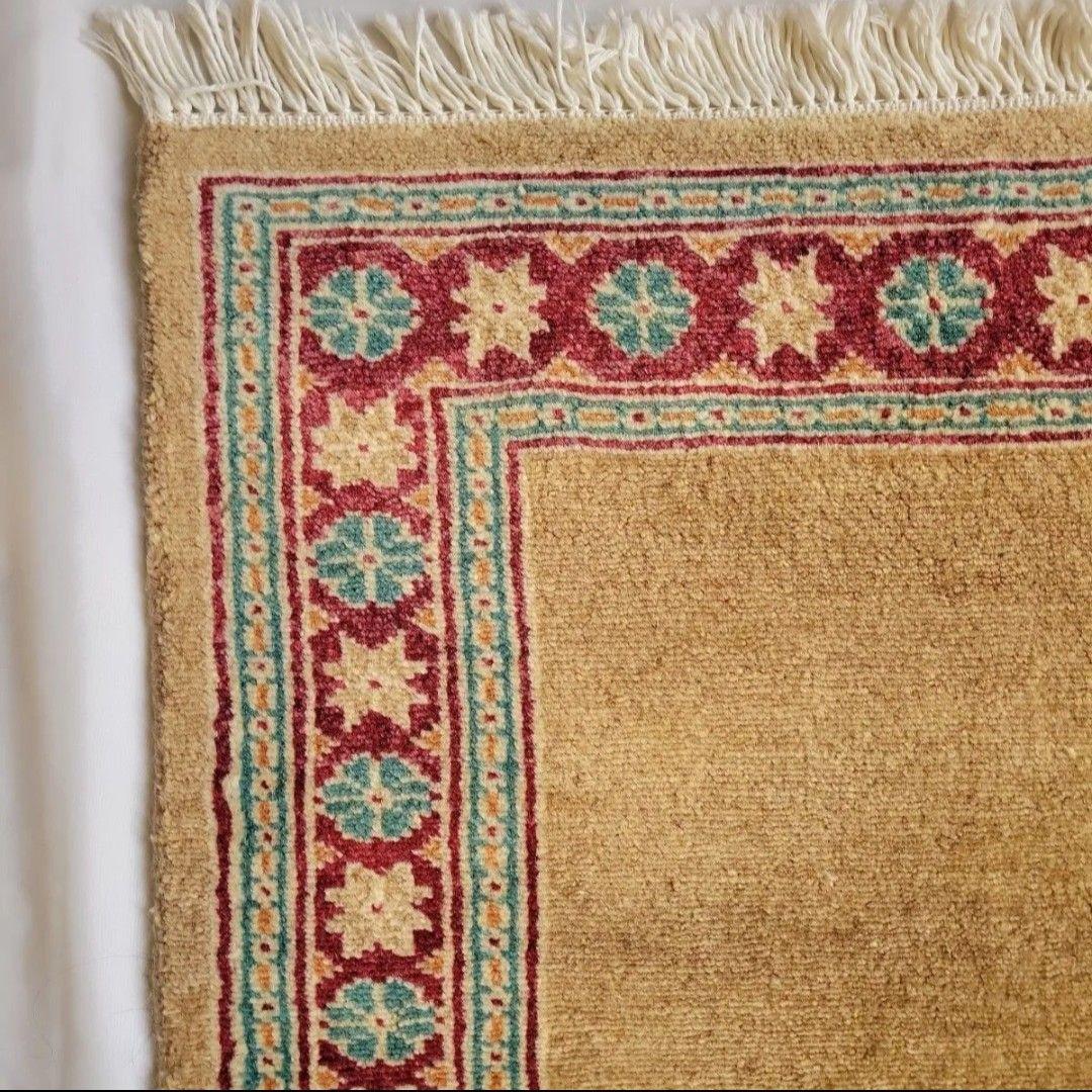 パキスタン手織りマット62x83cm(786)ギャッベ・ペルシャ・毛・じゅうたん