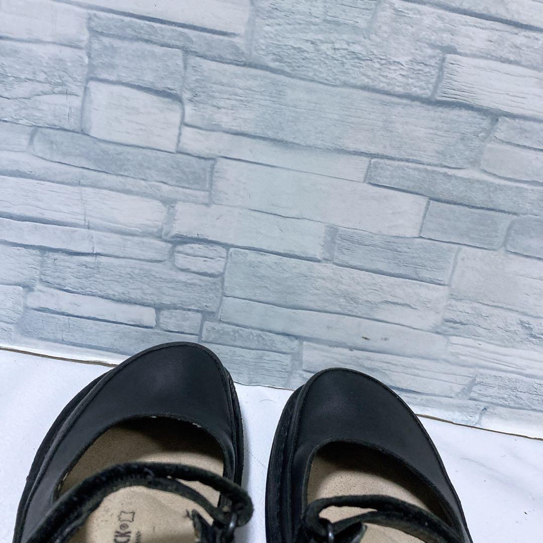 美品 ビルケンシュトック JUNE ストラップシューズ 24.5 本革 黒