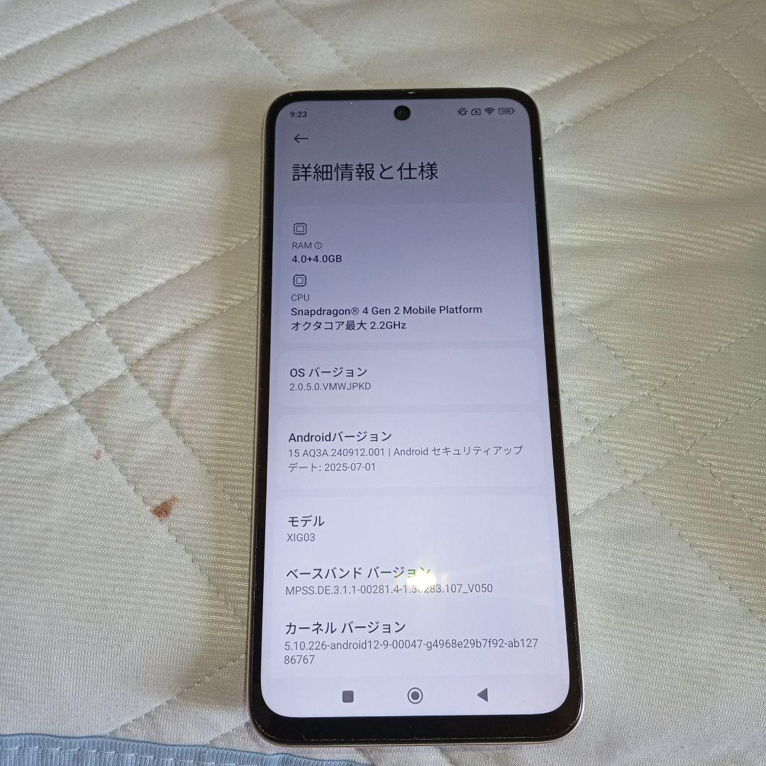 スマートフォン本体 Xiaomi redmi 12 5G 4GB 128GB