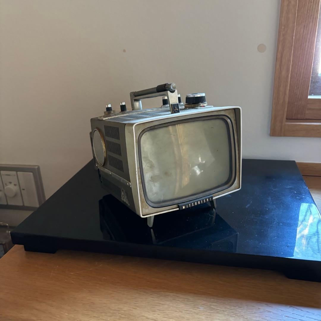 昭和レトロ　三菱電機　MITSUBISHI コンパクトテレビ アンテナ付き