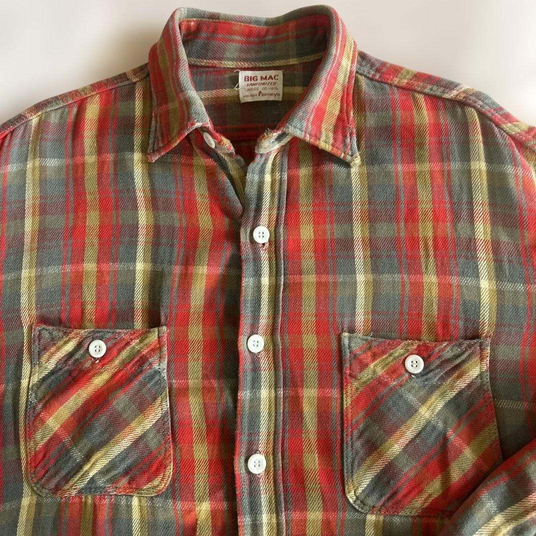 BIG MAC 60'ビンテージ ネルシャツ　L