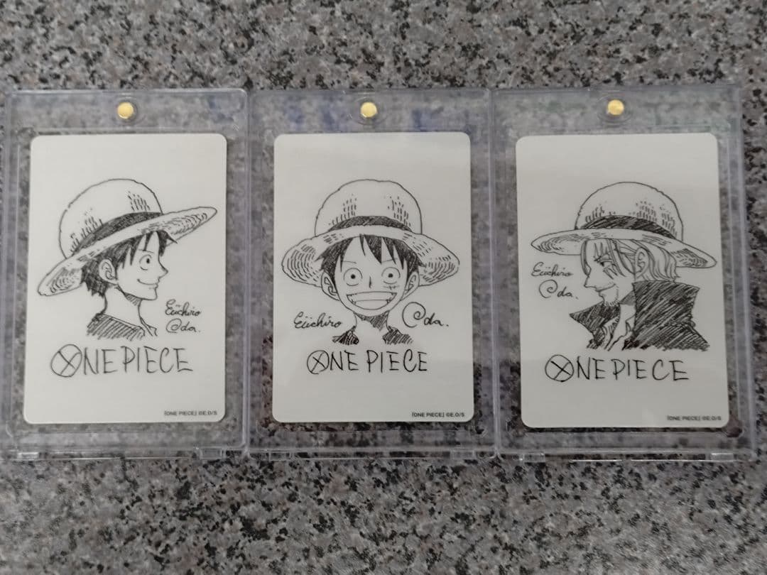 PSA10 鑑定向け 未鑑定 素体 ルフィ 尾田先生描き下ろしイラスト セット