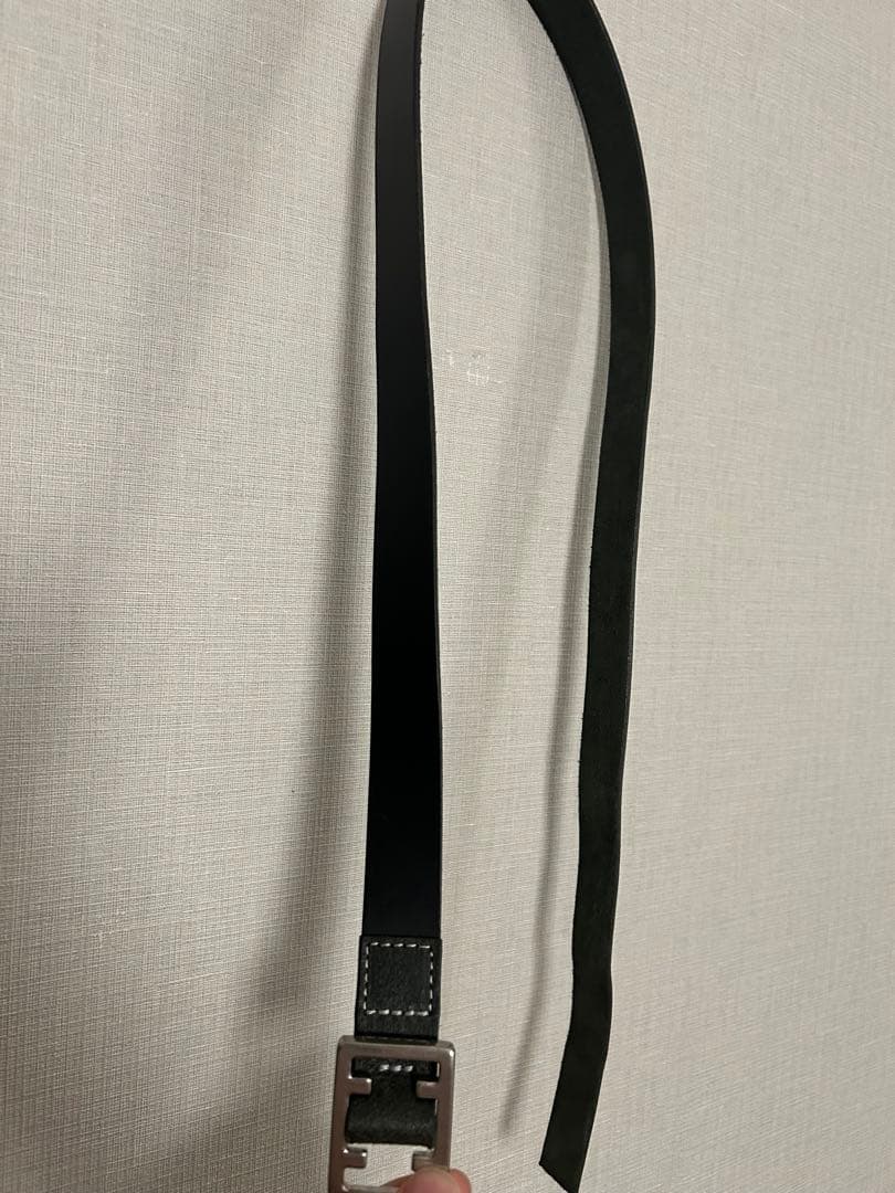 FIT SLIDE BELT NARROW XL 2.5cm幅　ブラック　レザー