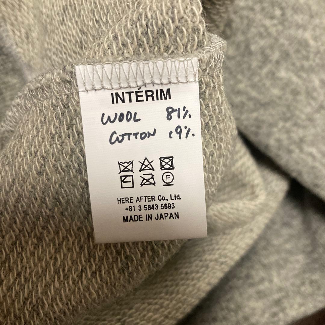 INTERIM ウール 50s ハーフジップ スウェット