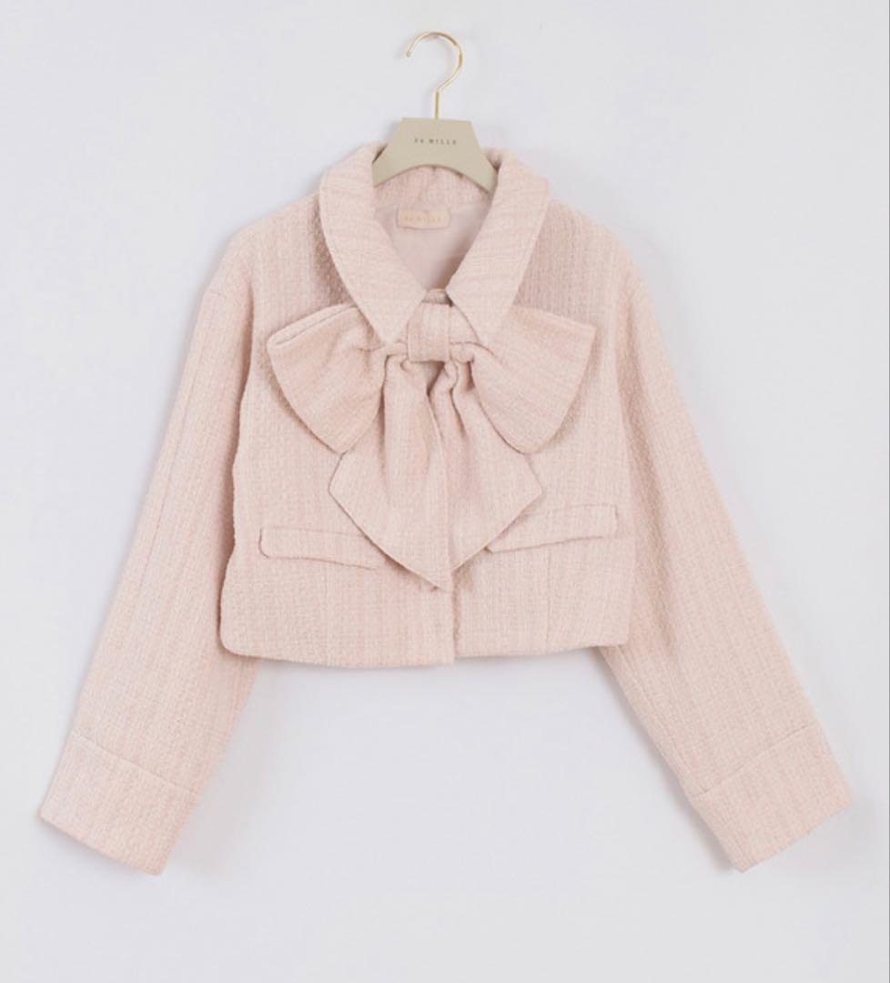 ♡24時間発送可能♡ An MILLE ビッグリボンショートコート アンミール