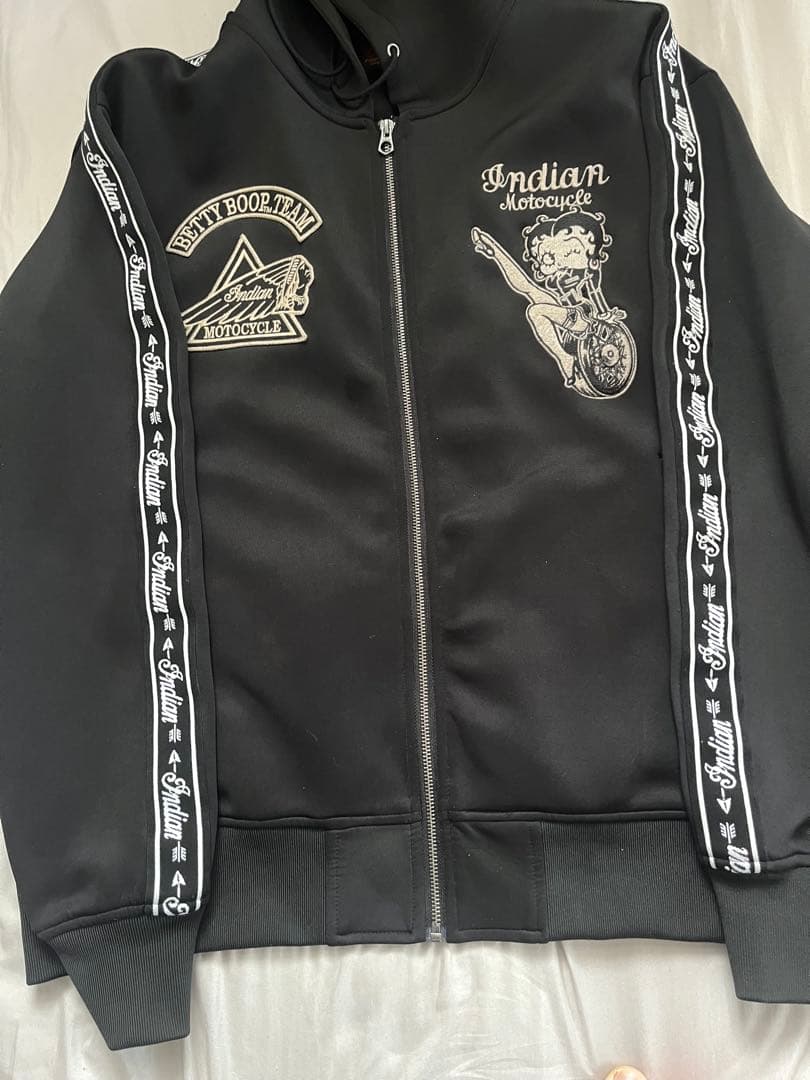 値下げ！Betty BoopIndian Motorcycle パーカー　XXL