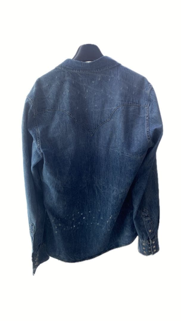 DOLCE & GABBANAドルチェ&ガッバーナダークブルー デニムシャツ長袖