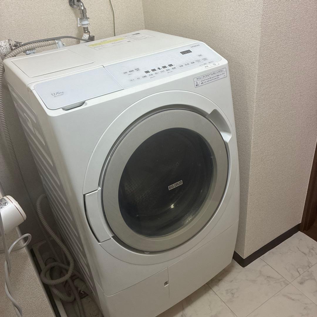 日立　ドラム式洗濯機 本体 ホワイト　bd-sx120hl 2023年製