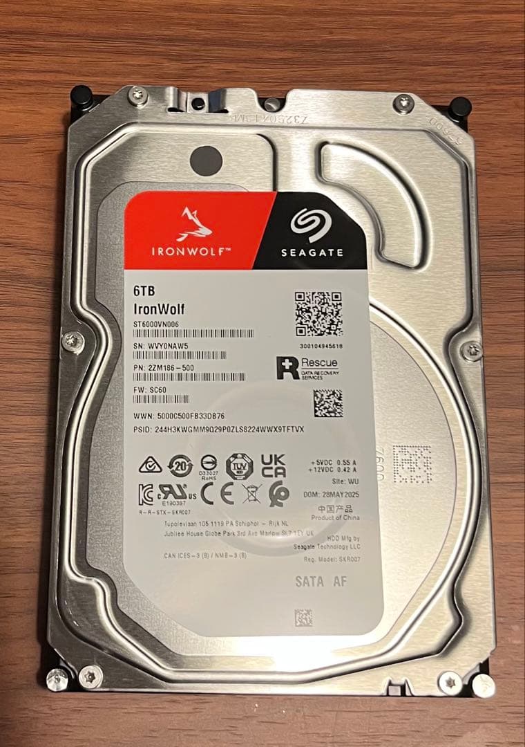 ①Seagate IronWolf 6TB HDD ST6000VN006
